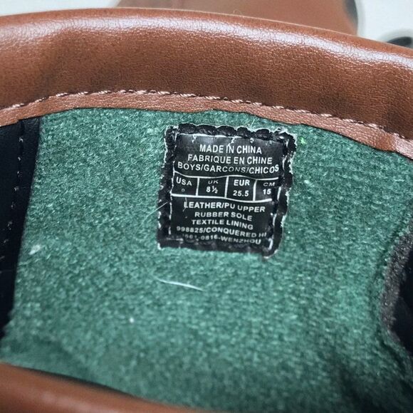 Children's Shoes Leather Conquered Boot by Polo Ralph Lauren - Big Kid - Brown / - Picture 5 of 6